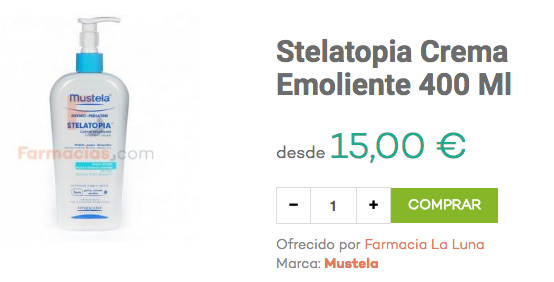 dermatitis atópica mustela stelatopia crema emoliente 400ml farmacias.com