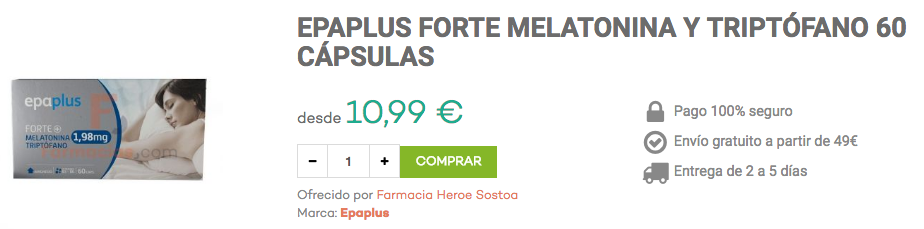 oído epaplus forte melatonina triptofano farmacias.com
