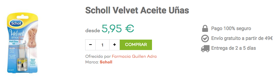 scholl velvet aceite pintarse las uñas farmacias.com
