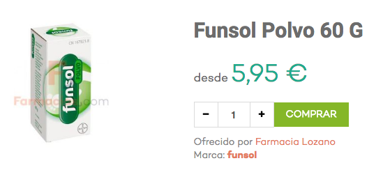 funsol polvo 60g mal olor de pies farmacias.com
