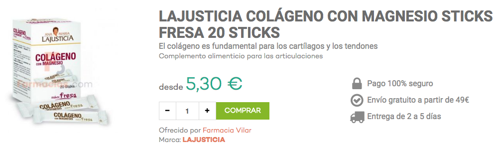 lajusticia colageno magnesio sticks fresa farmacias.com