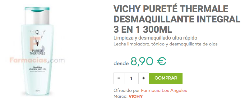 vichy purete thermale desmaquillante dormir con maquillaje farmacias.com