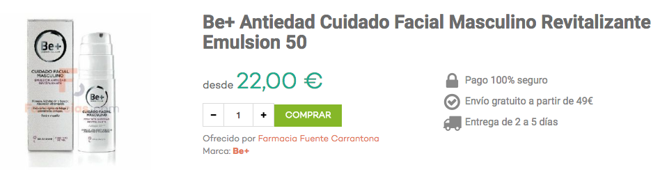 bemas be+ antiedad masculino arrugas hombres farmacias.com